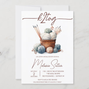 Convites k2tog, tricotagem, Chá de panela de cesto