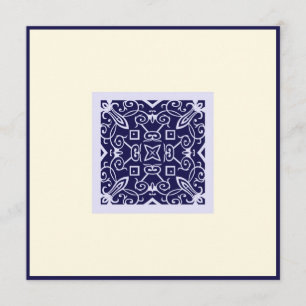 Convites Ka azul árabe islâmico do casamento do noivado d