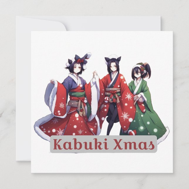 Convites Kabuki Christmas (Frente)
