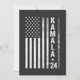 Convites Kamala American Flag Presidente Election USA