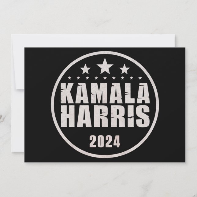 Convites Kamala Harris 2024 Para Presidente Retro Eleição (Frente)