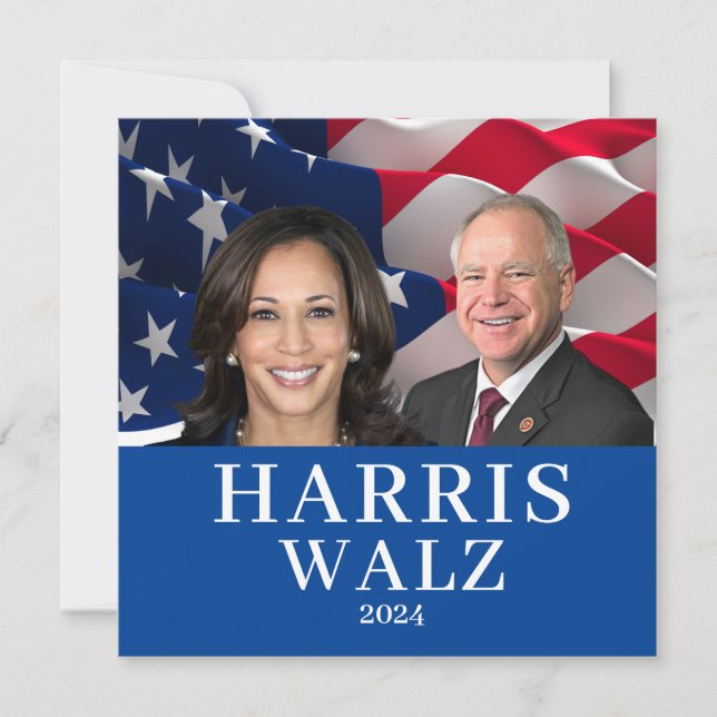 Convites Kamala Harris E Tim Walz 2024 (Frente)
