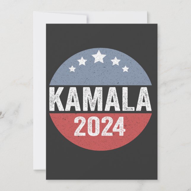 Convites Kamala Harris Presidente Democrat Eleito Presente (Frente)