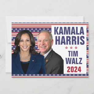 Convites Kamala Harris Tim Walz 2024 Presidente Vice Fotos