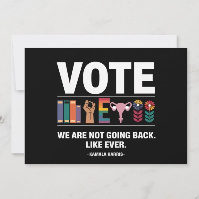 Convites Kamala Não Voltamos Como Sempre Feminista (Frente)