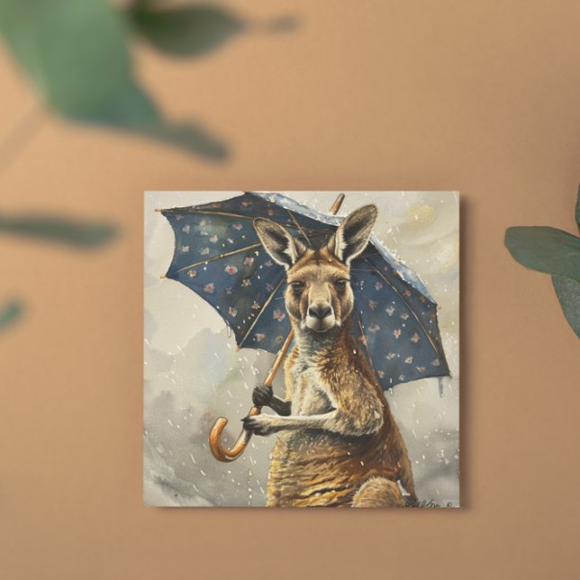 Convites Kangaroo com guarda-chuva, personalizável (Criador carregado)