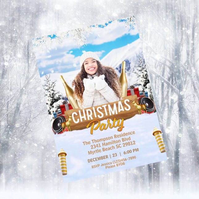 Convites Karaoke Dance DJ Music Festa de Natal (Criador carregado)