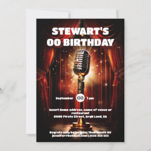 Convites Karaoke - estrelas da noite - evento do tapete ver