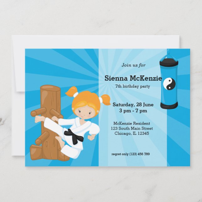 Convites Karate Kids (Frente)