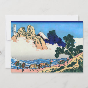 Convites Katsushika Hokusai - Trás de Fuji, Rio Minobu