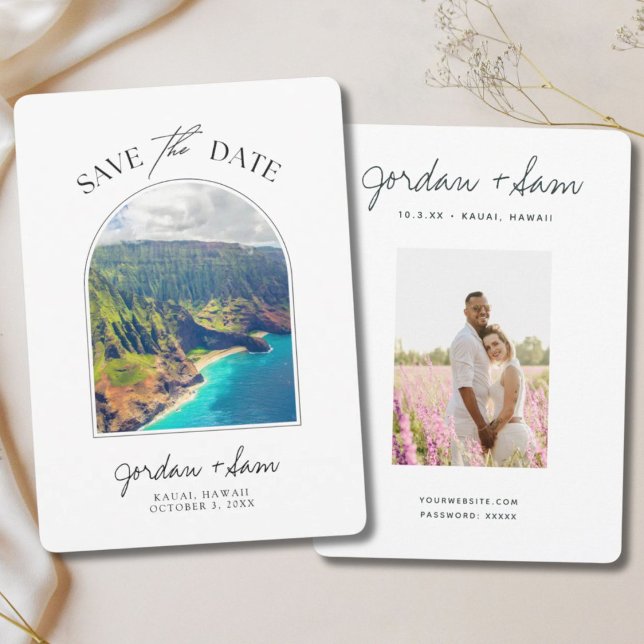 Convites Kauai Wedding Salvar Data (Kauai Wedding Save the Date Invitation
)