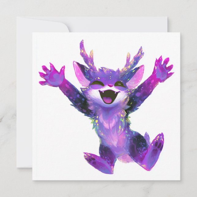 Convites Kawaii Cosmic Chibi (Frente)