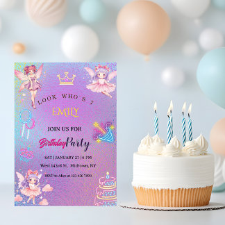 Convites Kawaii Fairy Kids Birthday