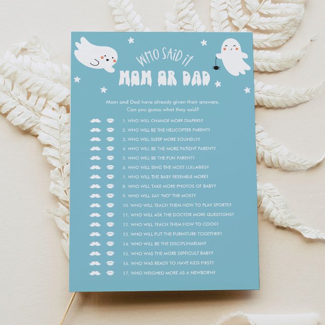 Convites Kawaii Halloween Que Disse Isso Mamãe ou Pai Jogo  (Criador carregado)