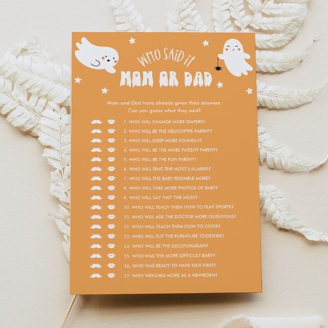 Convites Kawaii Halloween Que Disse Isso Mamãe ou Pai Jogo  (Criador carregado)