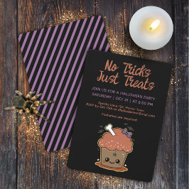 Convites Kawaii Muffin Halloween Party