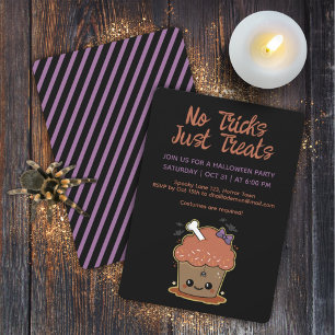 Convites Kawaii Muffin Halloween Party