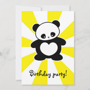 Convites Kawaii panda