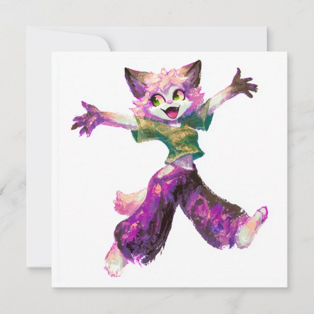 Convites Kawaii Streetwear Chibi (Frente)