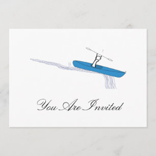 Convites Kayaker na água