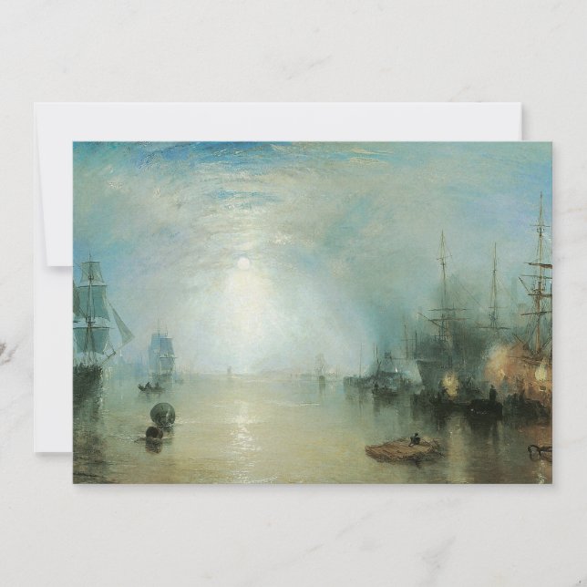Convites Keelmen Heaving Coals, Luar por Joseph Turner (Frente)