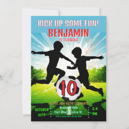 Convites Kick Up Some Fun Soccer Ball Boys Birthday Party