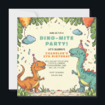 Convites Kids Dinossaur Birthday<br><div class="desc">Um convite de aniversário personalizado divertido,  com dinossauros vestindo chapéus de festa.</div>