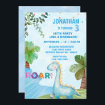 Convites Kids Dinossaur T Rex Festa de aniversário<br><div class="desc">Traga seus jovens aventureiros a tempo com nosso Convite de aniversário "Kids Dinosaur T Rex". Este convite empolgante e brincalhão dá palco a uma divertida festa de aniversário de dinossauros. Transportem seu filho e seus amigos para um mundo de dinossauros e aventura. Ordene seus convites hoje e prepare-se para uma...</div>