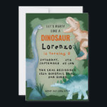 Convites Kids Dinossaur Theme Festa de aniversário<br><div class="desc">Imagem artesanal,  criada de elementos e cores de tendência,  em alta resolução para transformar seu item em algo especial. Pronto para ser personalizado por você!</div>