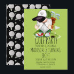 Convites Kids Golf Gnome Festa de aniversário Esportiva<br><div class="desc">Convites de Golfe para Bolas de Golfe e Gnomo Texturizados por Festa de aniversário</div>