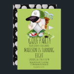 Convites Kids Golf Gnome Festa de aniversário Esportiva<br><div class="desc">Convites de Golfe para Bolas de Golfe e Gnomo Texturizados por Festa de aniversário</div>
