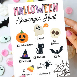 Convites Kids Halloween Scavenger Hunt Game