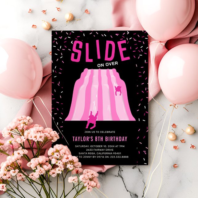 Convites Kids Indoor Playground Pink Birthday Party (Criador carregado)