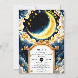 Convites Kids Pastel Moon Birthday