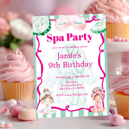 Convites Kids Spa Party Birthday