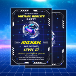 Convites Kids VR Game Virtual Reality Festa de aniversário
