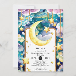 Convites Kids Whimsic Moon Birthday