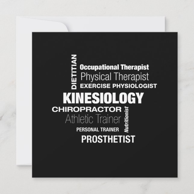 Convites Kinesiology Kinesiologist Physio Physical Therapis (Frente)