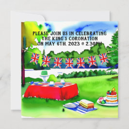 Convites King Charles III Coronation picnic invitation