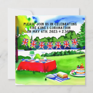 Convites King Charles III Coronation picnic invitation