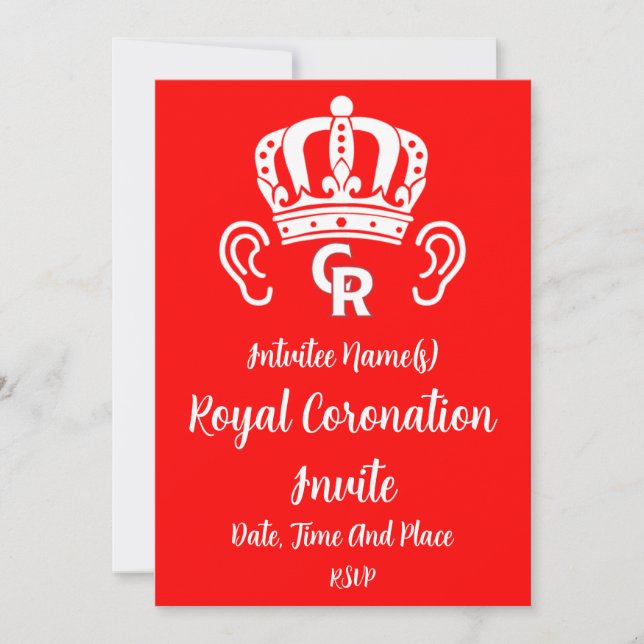 Convites King Charles Royal Coronation (Frente)