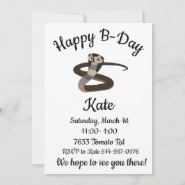 Convites King Cobra Happy B-day