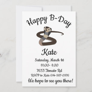 Convites King Cobra Happy B-day