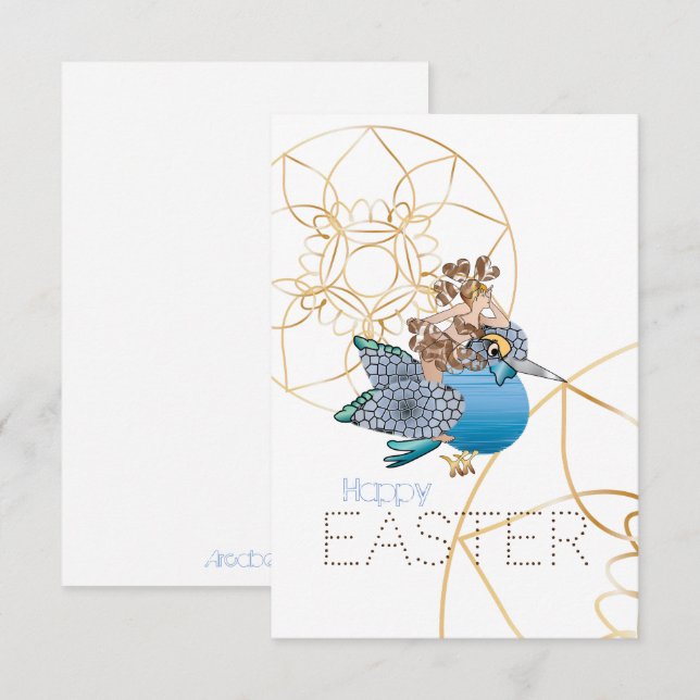 Convites Kingfisher e le Fatine della Buona Pasqua (Frente/Verso)