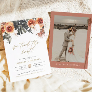 Convites KINSLEY Boho Terracota Nós Amarrámos Elopement