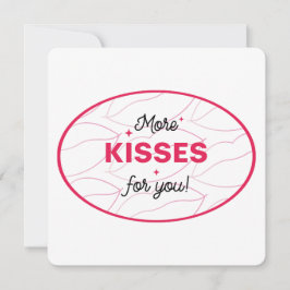 Convites Kisses Love Lips Red Pink Lettering.