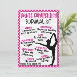 Convites Kit de Sobrevivência da Competição de Dança