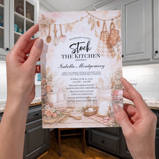 Convites Kitchen Themed Stock The Kitchen Bridal Shower (Kitchen Themed Stock The Kitchen Bridal Shower Invitations
)