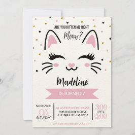 Convites Kitty Cat Aniversário, Você Me Gatinha Bem?