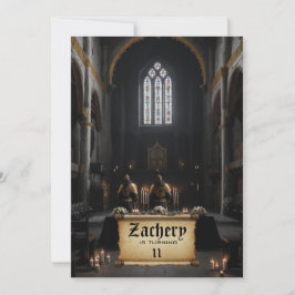 Convites *~* Knight Castle Scroll Medieval AP88 Aniversário